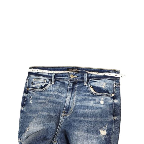 Judy Blue straight Fit 11/30 (30x27) Women's jeans stretch distressed denim - Picture 4 of 9